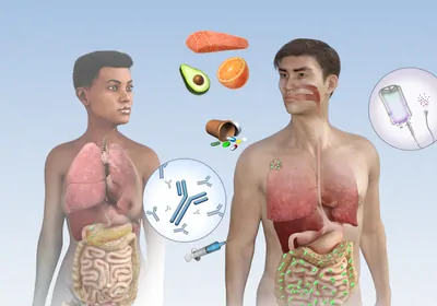 Illustration showing microbial signatures of cancer in the body Illustration showing microbial signatures of cancer in the body